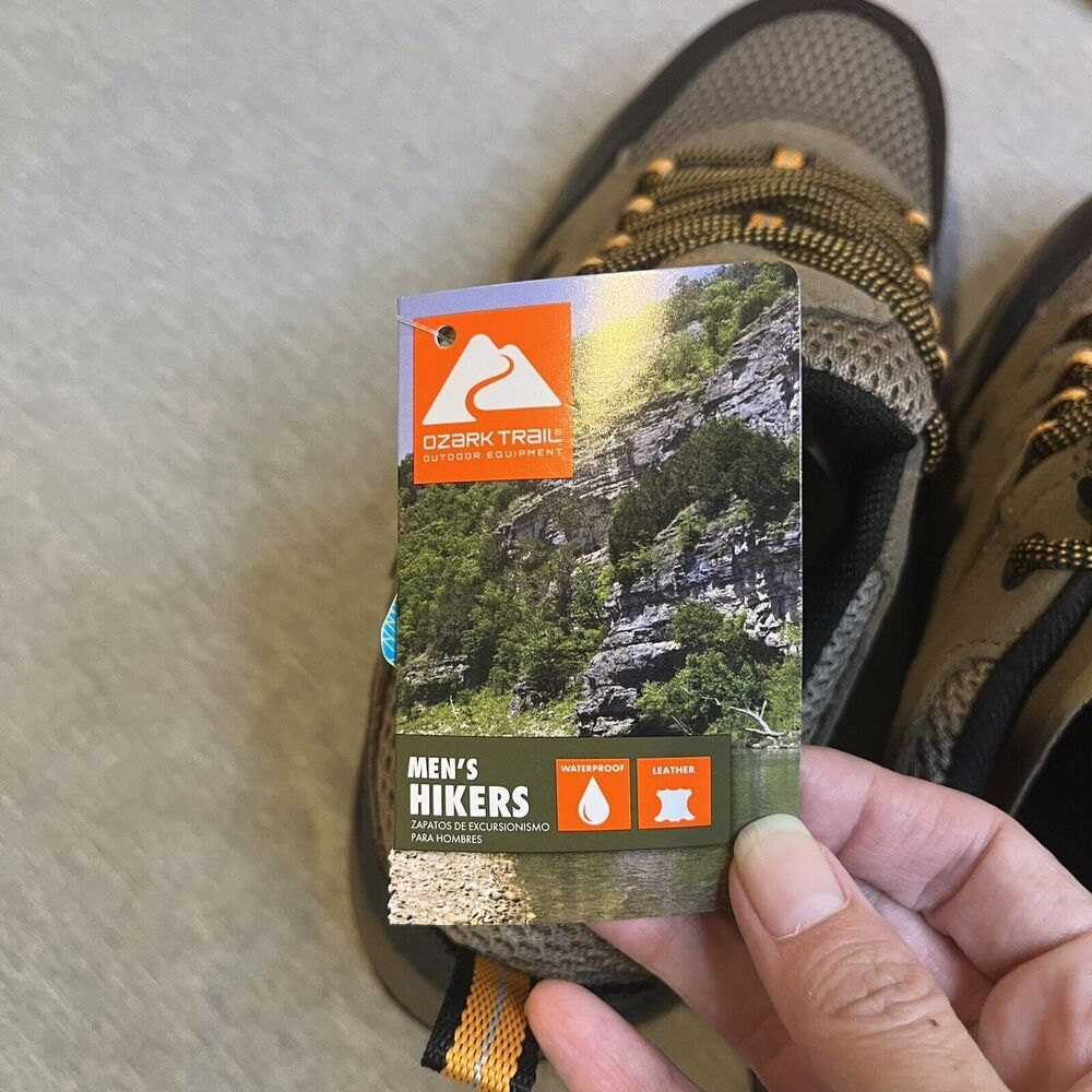 New Ozark Trail Mens Hiker Shoes Size 8 Waterproof, Rubber Outsole Taupe - Picture 14 of 16